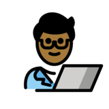Man Technologist: Medium-Dark Skin Tone on OpenMoji 13.0
