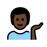 Man Tipping Hand: Dark Skin Tone on OpenMoji 13.0