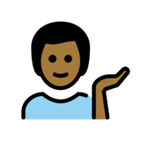 Man Tipping Hand: Medium-Dark Skin Tone on OpenMoji 13.0