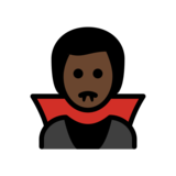 Man Vampire: Dark Skin Tone on OpenMoji 13.0