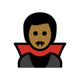 Man Vampire: Medium-Dark Skin Tone on OpenMoji 13.0