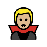Man Vampire: Medium-Light Skin Tone on OpenMoji 13.0