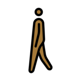 Man Walking: Medium-Dark Skin Tone on OpenMoji 13.0