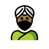 Man Wearing Turban: Medium-Dark Skin Tone on OpenMoji 13.0