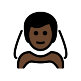 Man with Veil: Dark Skin Tone on OpenMoji 13.0