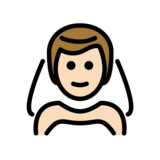 Man with Veil: Light Skin Tone on OpenMoji 13.0