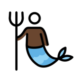 Merman: Dark Skin Tone on OpenMoji 13.0