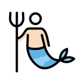 Merman: Light Skin Tone on OpenMoji 13.0