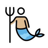 Merman: Medium-Light Skin Tone on OpenMoji 13.0