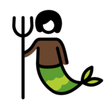 Merperson: Dark Skin Tone on OpenMoji 13.0