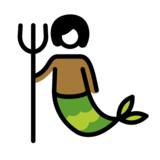 Merperson: Medium-Dark Skin Tone on OpenMoji 13.0