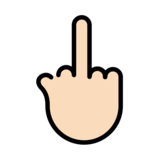 Middle Finger: Light Skin Tone on OpenMoji 13.0