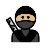 Ninja: Medium-Light Skin Tone on OpenMoji 13.0