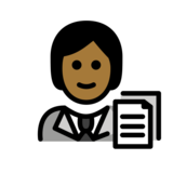Office Worker: Medium-Dark Skin Tone on OpenMoji 13.0