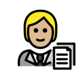 Office Worker: Medium-Light Skin Tone on OpenMoji 13.0