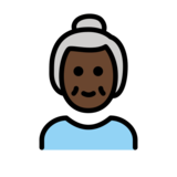 Old Woman: Dark Skin Tone on OpenMoji 13.0