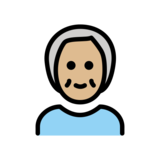 Older Person: Medium-Light Skin Tone on OpenMoji 13.0
