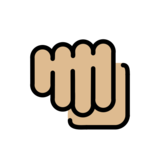Oncoming Fist: Medium-Light Skin Tone on OpenMoji 13.0