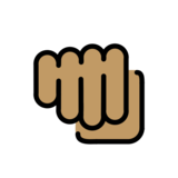 Oncoming Fist: Medium Skin Tone on OpenMoji 13.0