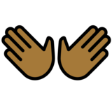 Open Hands: Medium-Dark Skin Tone on OpenMoji 13.0