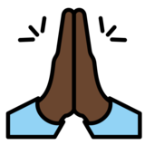 Palms Up Together: Dark Skin Tone on OpenMoji 13.0