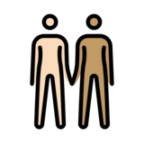 People Holding Hands: Light Skin Tone, Medium Skin Tone on OpenMoji 13.0