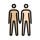People Holding Hands: Medium-Light Skin Tone, Light Skin Tone on OpenMoji 13.0