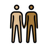 People Holding Hands: Medium-Light Skin Tone, Medium-Dark Skin Tone on OpenMoji 13.0