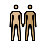 People Holding Hands: Medium-Light Skin Tone, Medium Skin Tone on OpenMoji 13.0