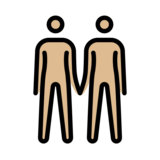 People Holding Hands: Medium-Light Skin Tone on OpenMoji 13.0