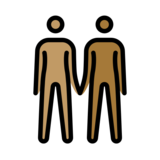 People Holding Hands: Medium Skin Tone, Medium-Dark Skin Tone on OpenMoji 13.0