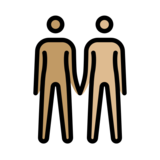 People Holding Hands: Medium Skin Tone, Medium-Light Skin Tone on OpenMoji 13.0