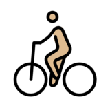 Person Biking: Medium-Light Skin Tone on OpenMoji 13.0