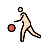 Person Bouncing Ball: Light Skin Tone on OpenMoji 13.0
