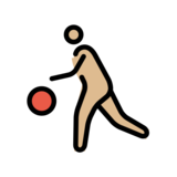 Person Bouncing Ball: Medium-Light Skin Tone on OpenMoji 13.0