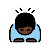 Person Bowing: Dark Skin Tone on OpenMoji 13.0