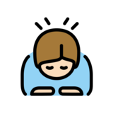 Person Bowing: Light Skin Tone on OpenMoji 13.0