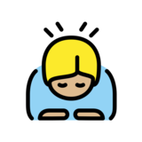 Person Bowing: Medium-Light Skin Tone on OpenMoji 13.0