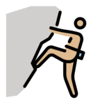 Person Climbing: Medium-Light Skin Tone on OpenMoji 13.0