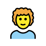 Person: Curly Hair on OpenMoji 13.0
