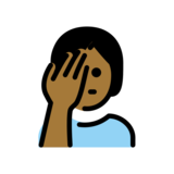 Person Facepalming: Medium-Dark Skin Tone on OpenMoji 13.0