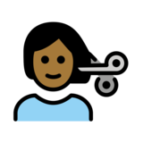 Person Getting Haircut: Medium-Dark Skin Tone on OpenMoji 13.0