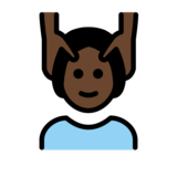 Person Getting Massage: Dark Skin Tone on OpenMoji 13.0