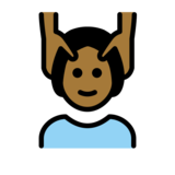 Person Getting Massage: Medium-Dark Skin Tone on OpenMoji 13.0