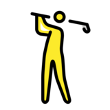 Person Golfing on OpenMoji 13.0