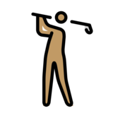 Person Golfing: Medium Skin Tone on OpenMoji 13.0