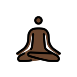 Person in Lotus Position: Dark Skin Tone on OpenMoji 13.0