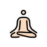 Person in Lotus Position: Light Skin Tone on OpenMoji 13.0