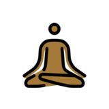 Person in Lotus Position: Medium-Dark Skin Tone on OpenMoji 13.0