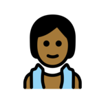 Person in Steamy Room: Medium-Dark Skin Tone on OpenMoji 13.0